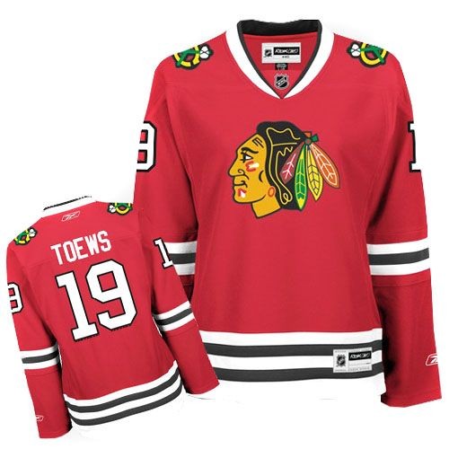 Chicago Blackhawks ＃19 Women's Jonathan Toews Reebok Authentic Red Home ...